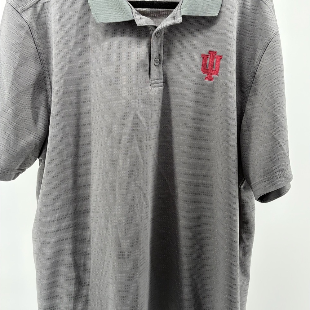 Adidas Gray Polo with Red Emblem, Men's‎ Size XL
